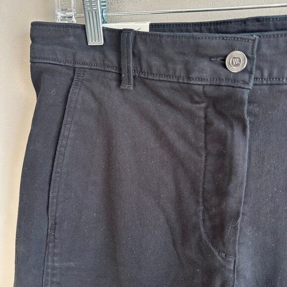 Banana Republic LONG The Weekender Slim Barrel Leg Pant Black 12 713475 - Picture 4 of 13